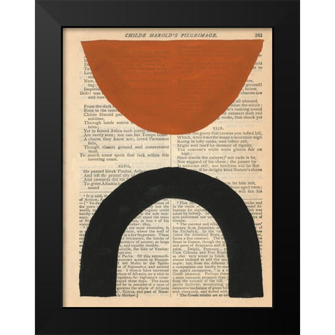 Modern Prose I Black Modern Wood Framed Art Print by Stramel, Renee W.