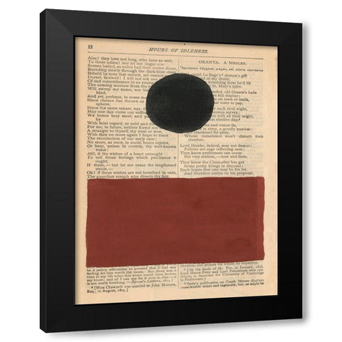 Modern Prose II Black Modern Wood Framed Art Print with Double Matting by Stramel, Renee W.