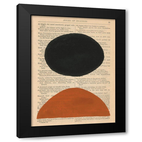 Modern Prose III Black Modern Wood Framed Art Print with Double Matting by Stramel, Renee W.