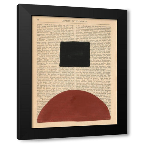 Modern Prose IV Black Modern Wood Framed Art Print with Double Matting by Stramel, Renee W.