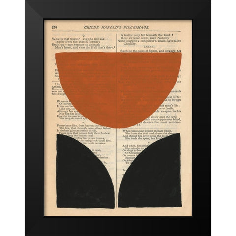 Modern Prose V Black Modern Wood Framed Art Print by Stramel, Renee W.
