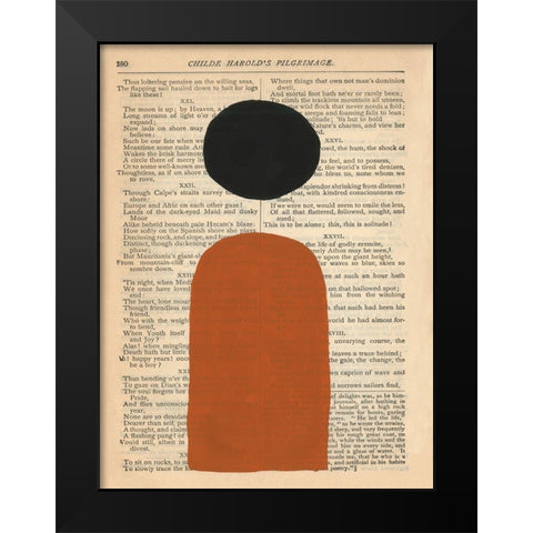 Modern Prose VII Black Modern Wood Framed Art Print by Stramel, Renee W.