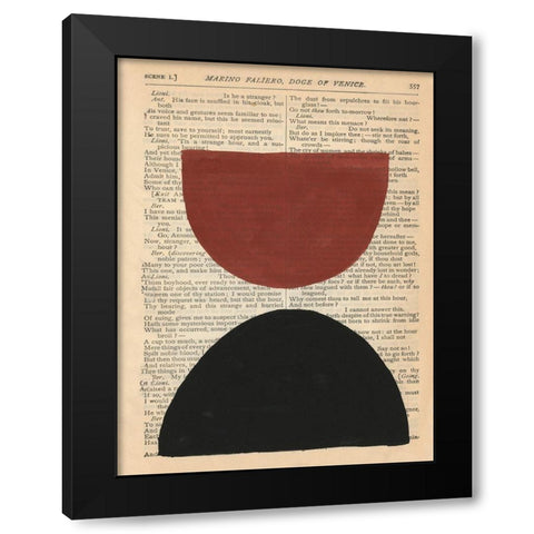 Modern Prose VIII Black Modern Wood Framed Art Print with Double Matting by Stramel, Renee W.