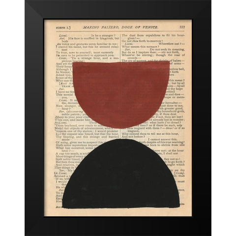 Modern Prose VIII Black Modern Wood Framed Art Print by Stramel, Renee W.