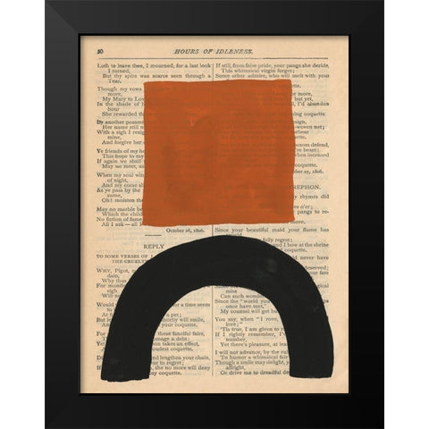 Modern Prose IX Black Modern Wood Framed Art Print by Stramel, Renee W.