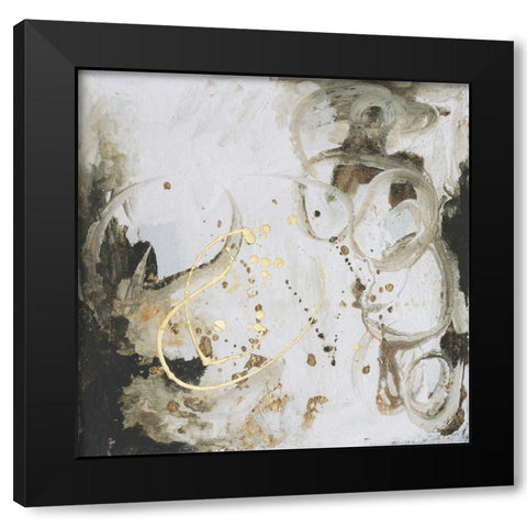 Friendship I Black Modern Wood Framed Art Print with Double Matting by Combs, Joyce