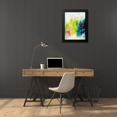 Dancing Totem I Black Modern Wood Framed Art Print by Combs, Joyce