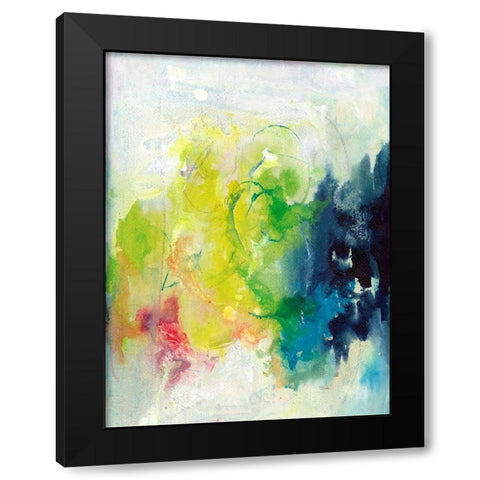 Dancing Totem I Black Modern Wood Framed Art Print by Combs, Joyce