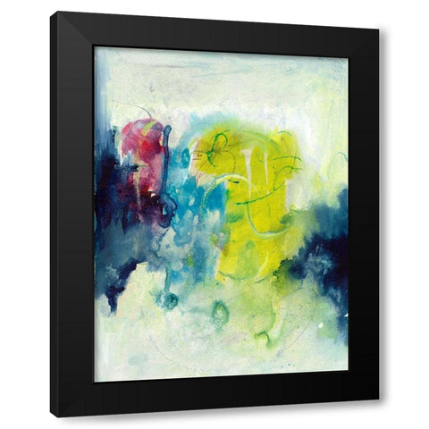 Dancing Totem II Black Modern Wood Framed Art Print by Combs, Joyce