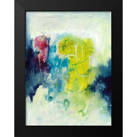 Dancing Totem II Black Modern Wood Framed Art Print by Combs, Joyce