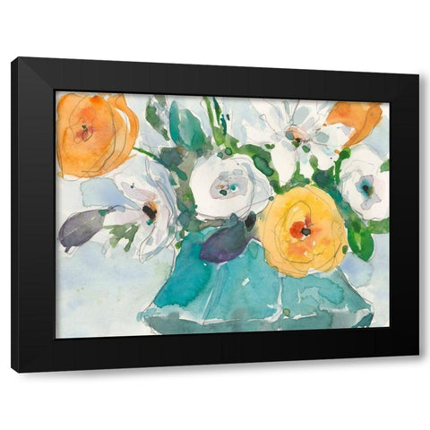 The Bouquet II Black Modern Wood Framed Art Print with Double Matting by Dixon, Samuel