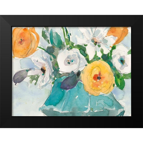 The Bouquet II Black Modern Wood Framed Art Print by Dixon, Samuel