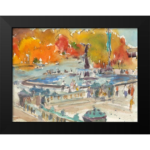 Autumn in New York - Study IV Black Modern Wood Framed Art Print by Dixon, Samuel