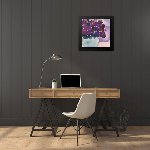 African Violet II Black Modern Wood Framed Art Print by Dixon, Samuel