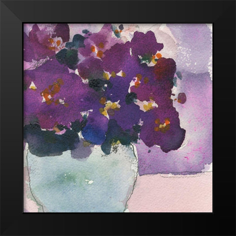 African Violet II Black Modern Wood Framed Art Print by Dixon, Samuel