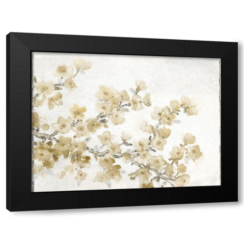 Neutral Cherry Blossom Composition II Black Modern Wood Framed Art Print with Double Matting by OToole, Tim