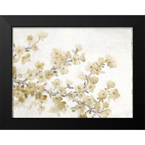 Neutral Cherry Blossom Composition II Black Modern Wood Framed Art Print by OToole, Tim