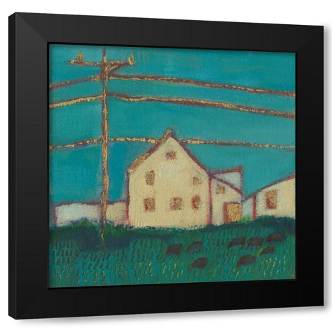 Fon Barn I Black Modern Wood Framed Art Print by Jachimiec, Sue