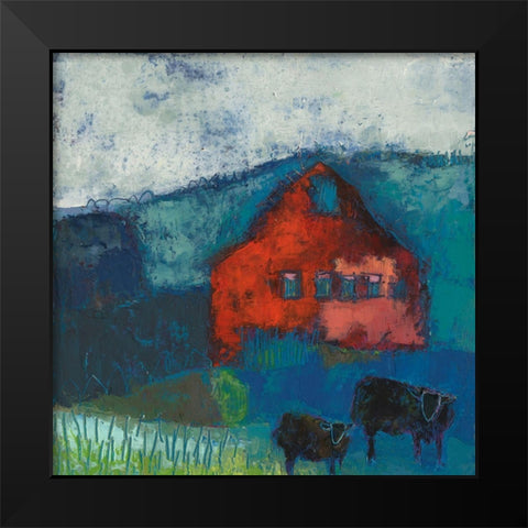 Bremen Bluff Barn Black Modern Wood Framed Art Print by Jachimiec, Sue