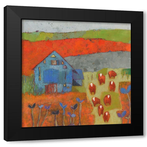 Dillwyn Barn Black Modern Wood Framed Art Print with Double Matting by Jachimiec, Sue