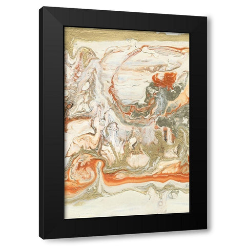 Coral and Alabaster I Black Modern Wood Framed Art Print with Double Matting by Bramma, Lila
