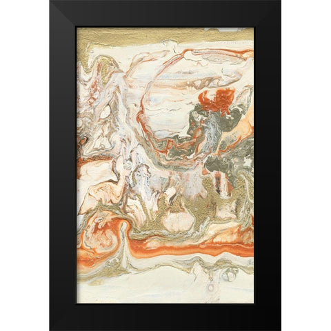 Coral and Alabaster I Black Modern Wood Framed Art Print by Bramma, Lila