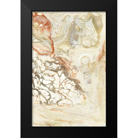 Coral and Alabaster II Black Modern Wood Framed Art Print by Bramma, Lila