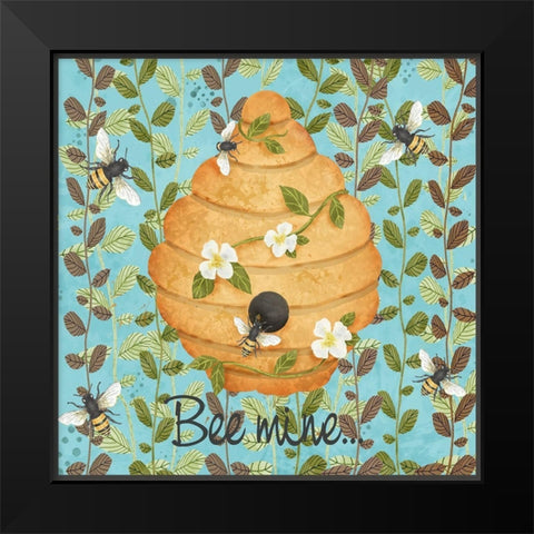Bees and Honey I Black Modern Wood Framed Art Print by Reynolds, Jade
