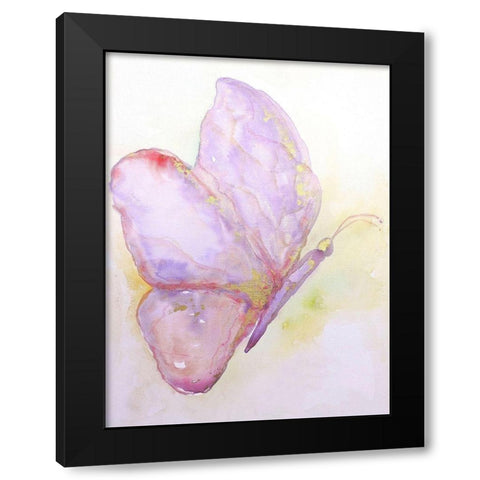 Dulzura Mariposa II Black Modern Wood Framed Art Print by Herrera, Leticia