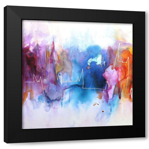 Electro I Black Modern Wood Framed Art Print by Herrera, Leticia