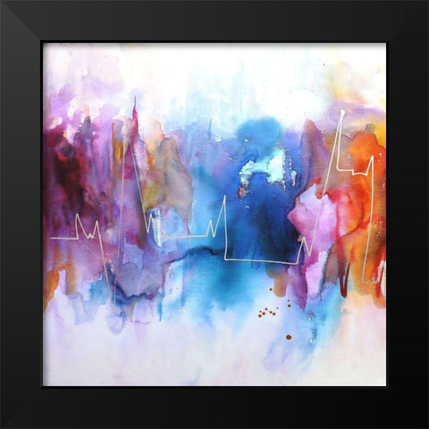 Electro I Black Modern Wood Framed Art Print by Herrera, Leticia