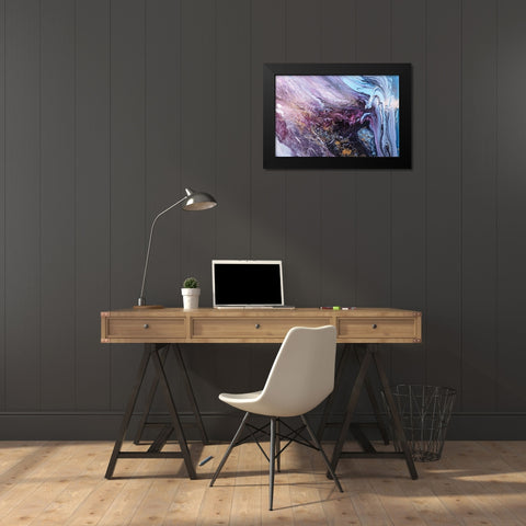 Elfragmento Black Modern Wood Framed Art Print by Herrera, Leticia
