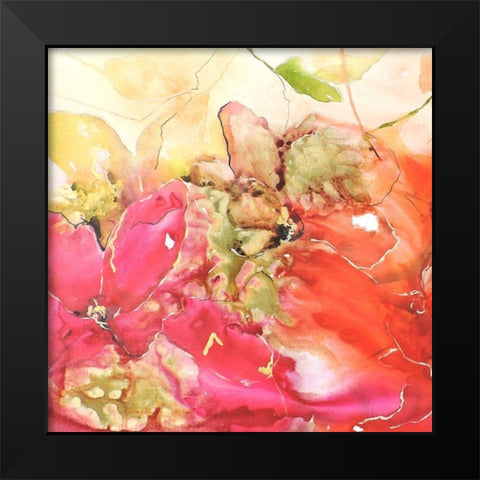 En Naranjas I Black Modern Wood Framed Art Print by Herrera, Leticia