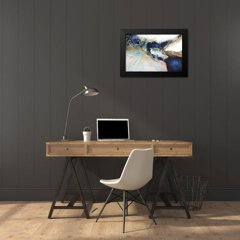 Los Mares Black Modern Wood Framed Art Print by Herrera, Leticia