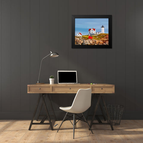 Nubble House II Black Modern Wood Framed Art Print by Kalina, Emily
