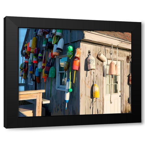 Hut on Badgers Island I Black Modern Wood Framed Art Print with Double Matting by Kalina, Emily