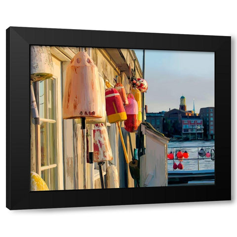 Hut on Badgers Island II Black Modern Wood Framed Art Print with Double Matting by Kalina, Emily