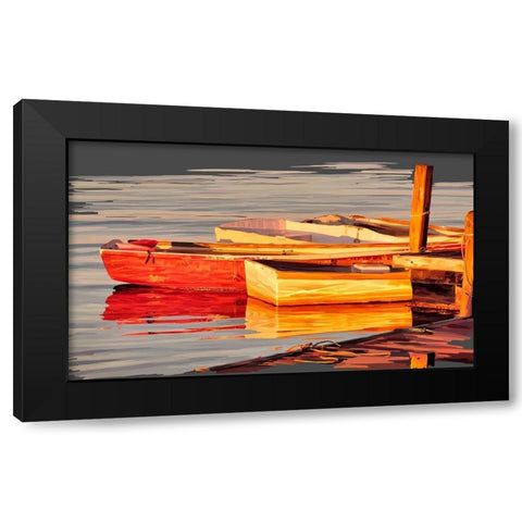 In the Golden Light I Black Modern Wood Framed Art Print with Double Matting by Kalina, Emily