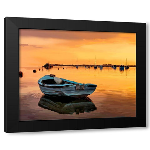 In the Golden Light III Black Modern Wood Framed Art Print with Double Matting by Kalina, Emily