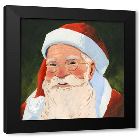 Santa Claus Specs I Black Modern Wood Framed Art Print with Double Matting by Green, Jacob