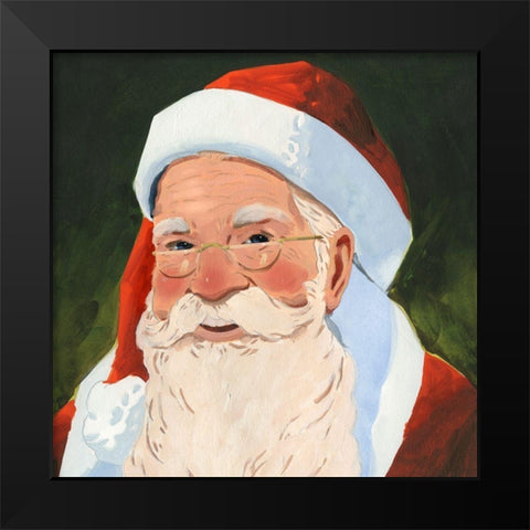 Santa Claus Specs I Black Modern Wood Framed Art Print by Green, Jacob