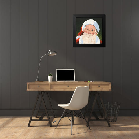 Santa Claus Specs II Black Modern Wood Framed Art Print by Green, Jacob