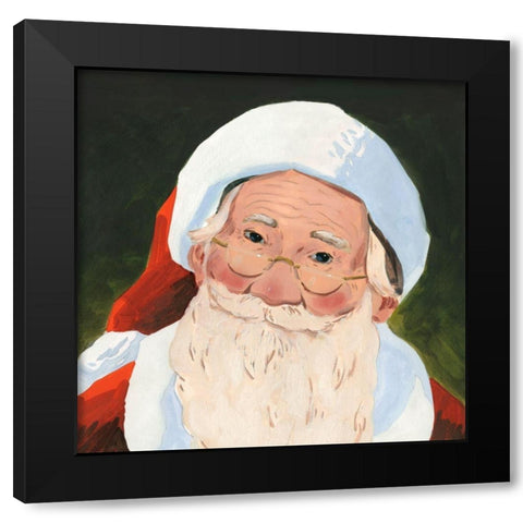 Santa Claus Specs II Black Modern Wood Framed Art Print by Green, Jacob