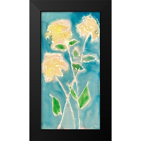 Spring Annuals I Black Modern Wood Framed Art Print by Moore, Regina