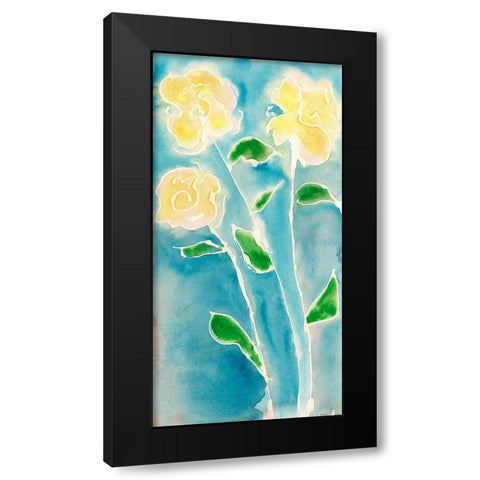 Spring Annuals II Black Modern Wood Framed Art Print with Double Matting by Moore, Regina