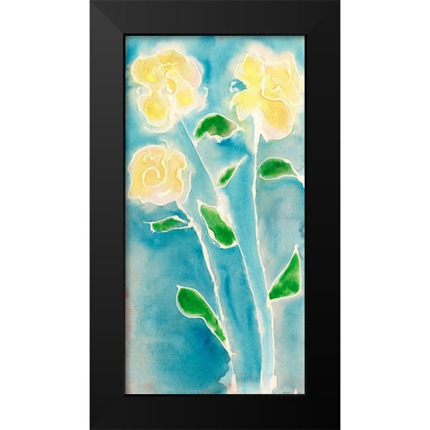 Spring Annuals II Black Modern Wood Framed Art Print by Moore, Regina