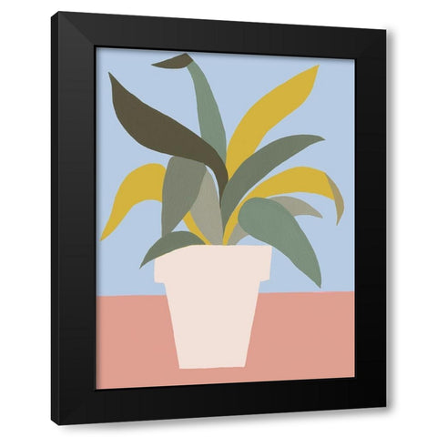 Ordinary Houseplant I Black Modern Wood Framed Art Print with Double Matting by Moore, Regina
