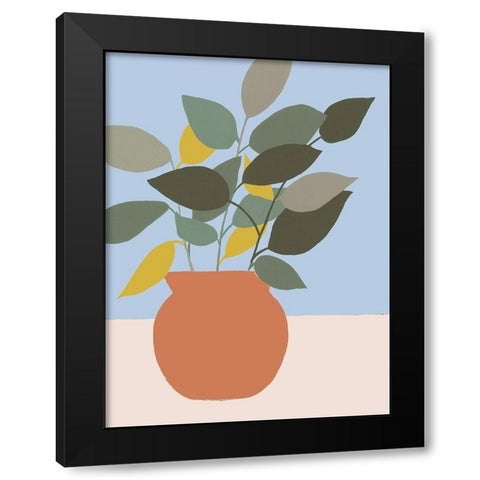 Ordinary Houseplant II Black Modern Wood Framed Art Print with Double Matting by Moore, Regina
