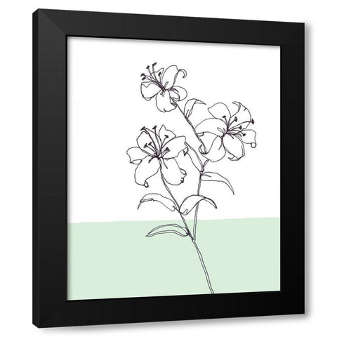 Sweet Stems II Black Modern Wood Framed Art Print by Moore, Regina