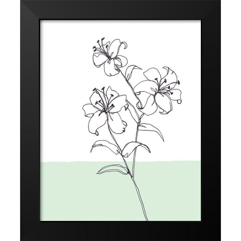 Sweet Stems II Black Modern Wood Framed Art Print by Moore, Regina